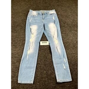 Copper Flash Murray Skinny Jeans Women's 14W Blue Denim Distressed High Rise